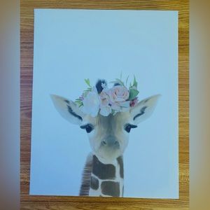Giraffe 🦒 canvas wall art 14”x11”